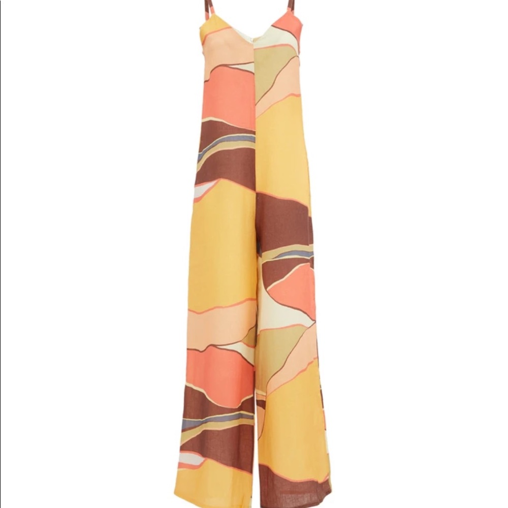 CALA DE LA CRUZ Paulina linen color jumpsuit